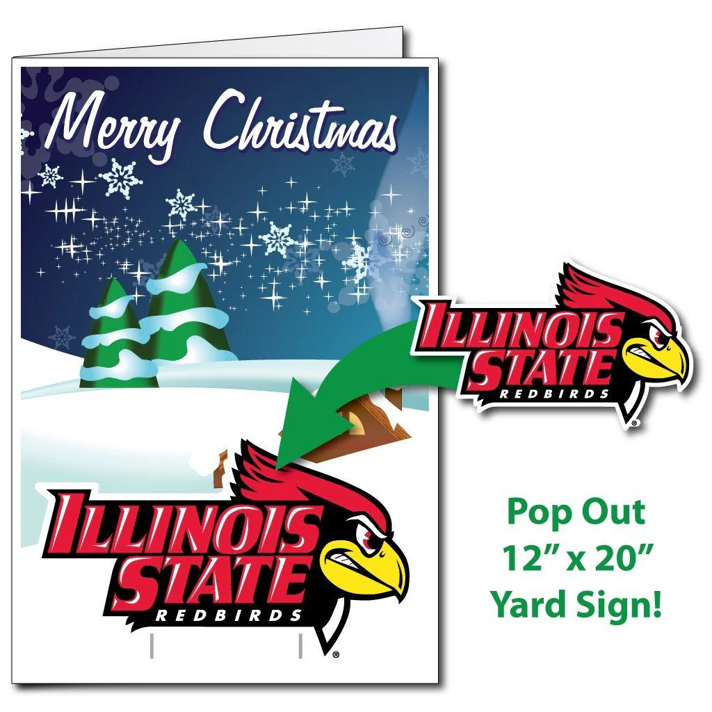 2'x3' Giant Illinois State Holiday Greeting Card & Yard Sign - Image 2