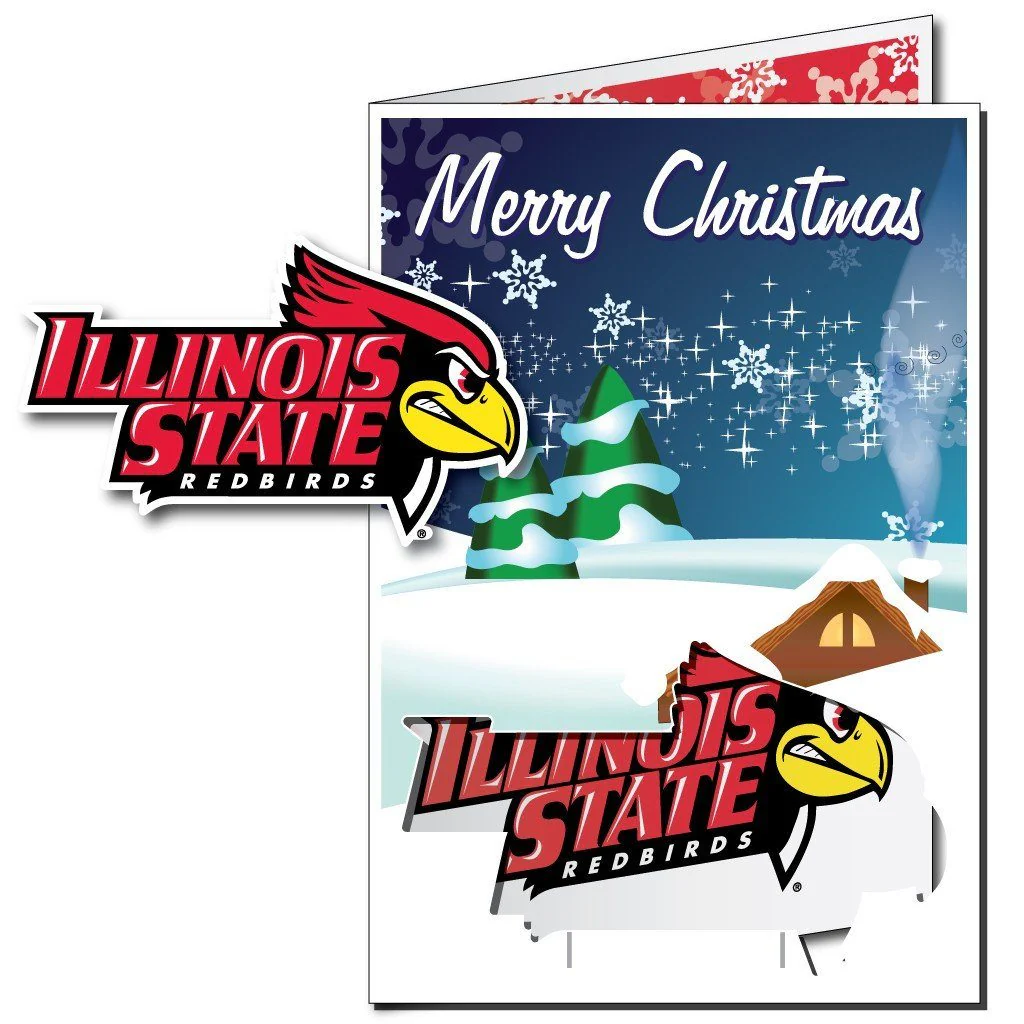 2'x3' Giant Illinois State Holiday Greeting Card & Yard Sign - Image 3