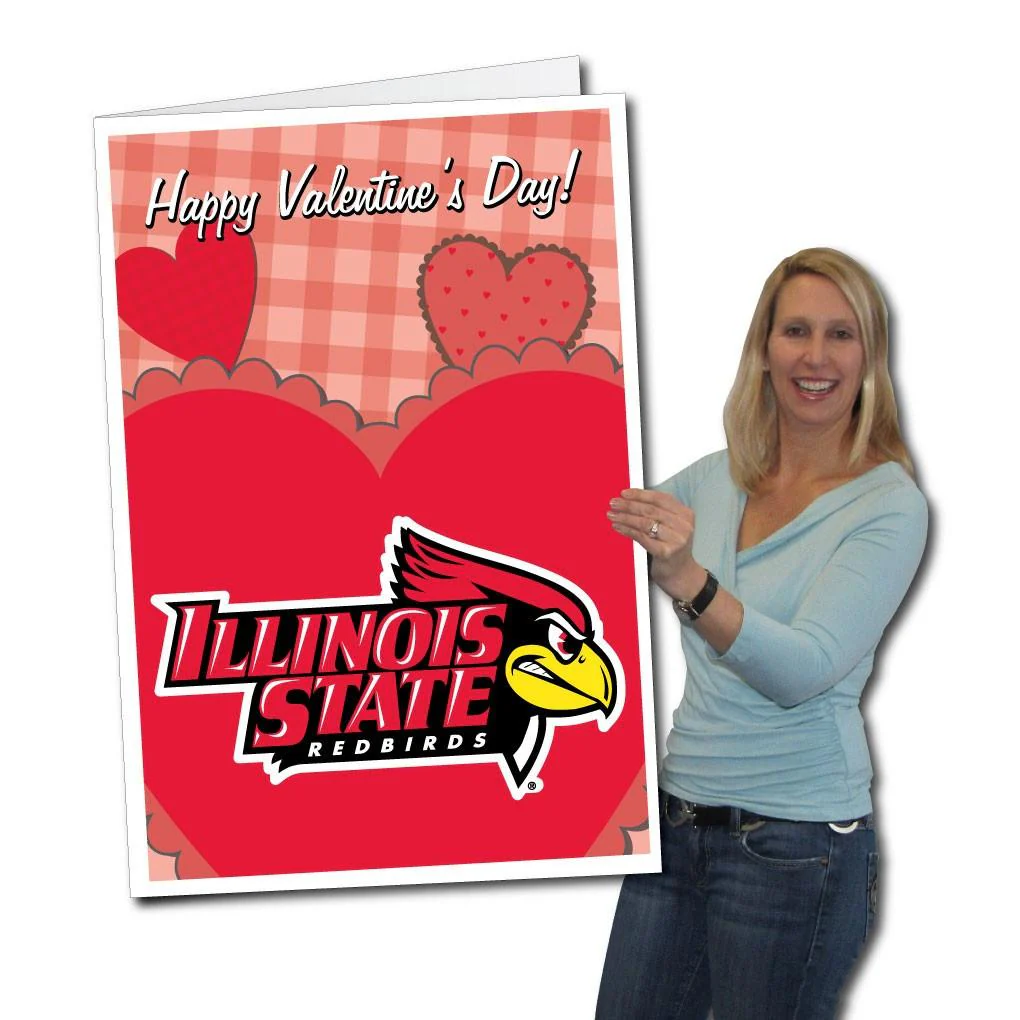 2'x3' Giant Illinois State Valentine's Day Card & Yard Sign