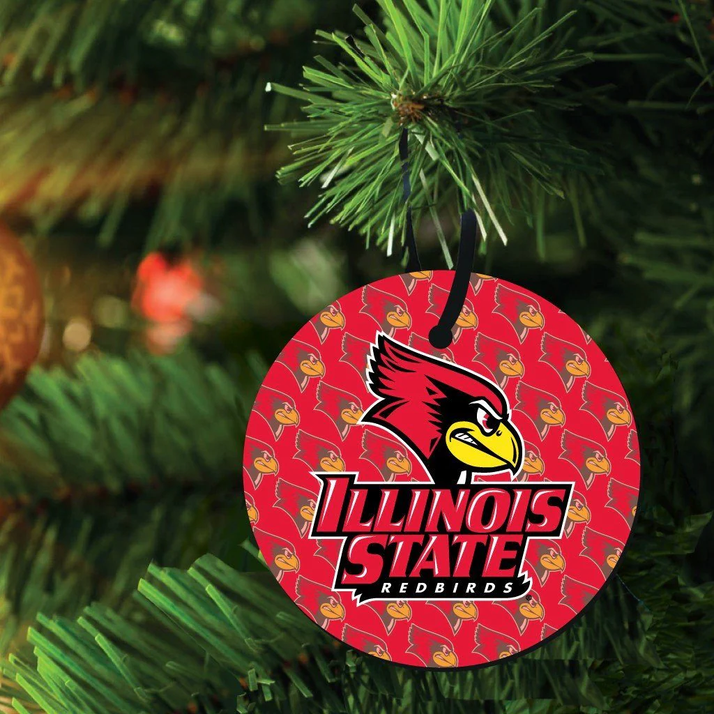 Illinois State University Circle Shaped Ornament Set of 3