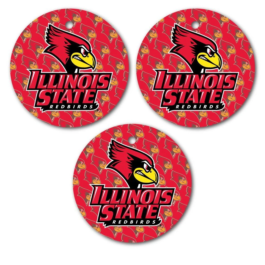 Illinois State University Circle Shaped Ornament Set of 3 - Image 2