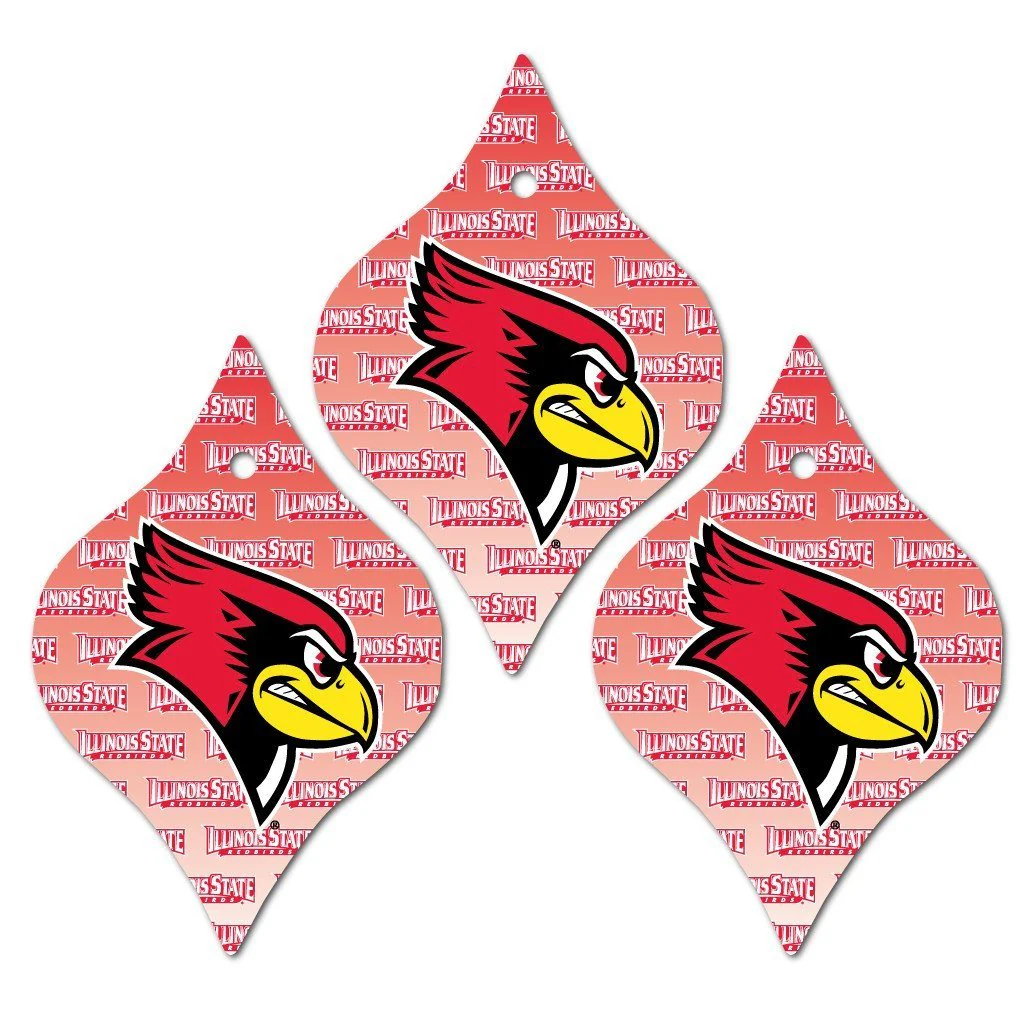 Illinois State University Tapered Ornament Set of 3 - Image 2