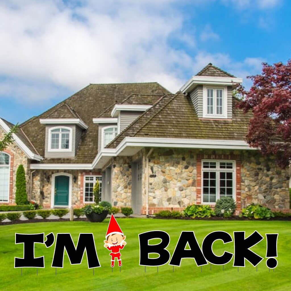 I'm Back Elf Theme Christmas Yard Greeting - 9 piece set - Image 3