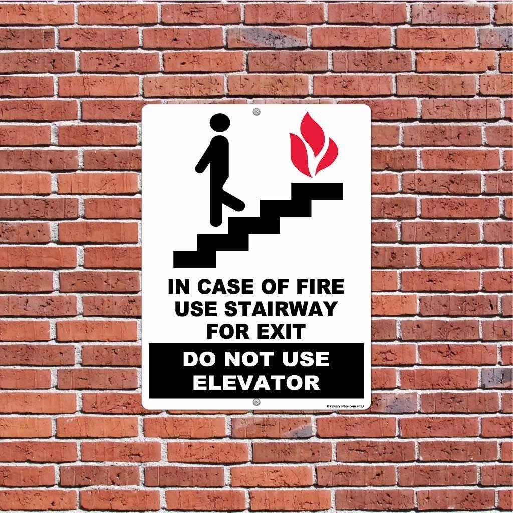In Case of Fire Use Stairway For Exit Sign or Sticker - Image 10