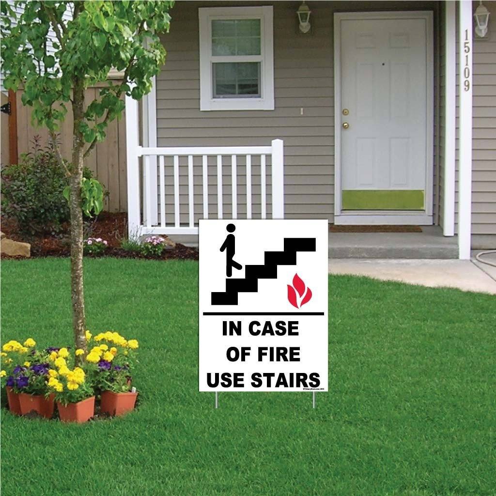 In Case of Fire Use Stairway For Exit Sign or Sticker - Image 12