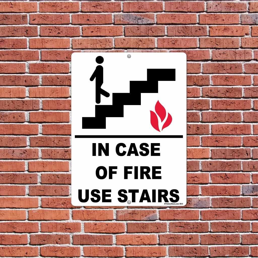 In Case of Fire Use Stairway For Exit Sign or Sticker - Image 7