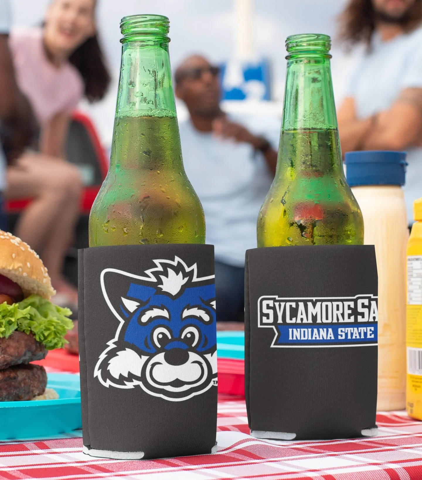 Black Indiana State University Can Coolers Pack