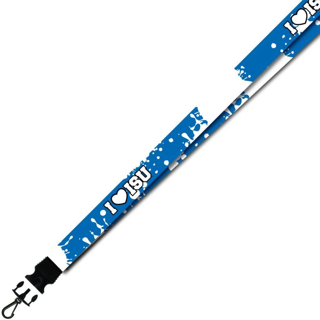 Indiana State University Paint Splatter Lanyard