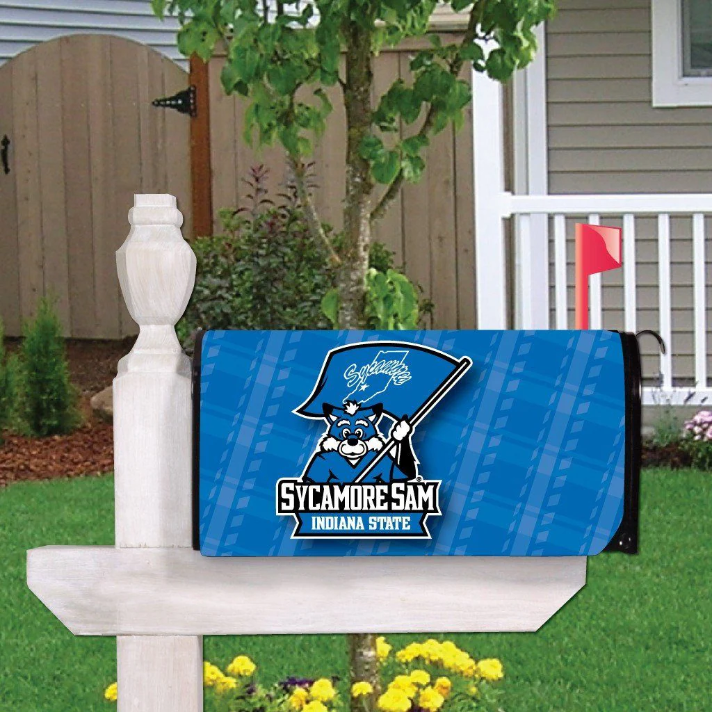 Indiana State University Plaid Magnetic Mailbox Cover