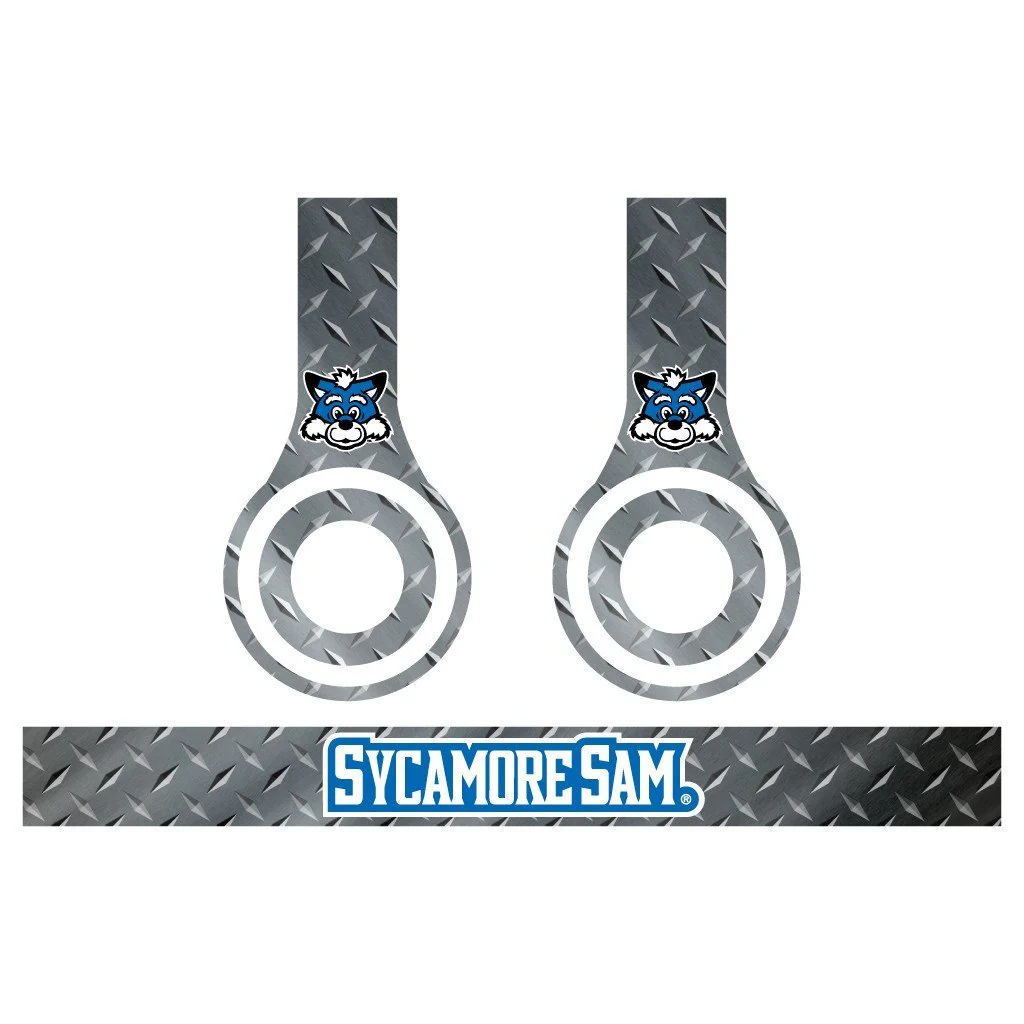 Indiana State University Set of 3 Metal Print Skins for Beats Solo HD - Image 3