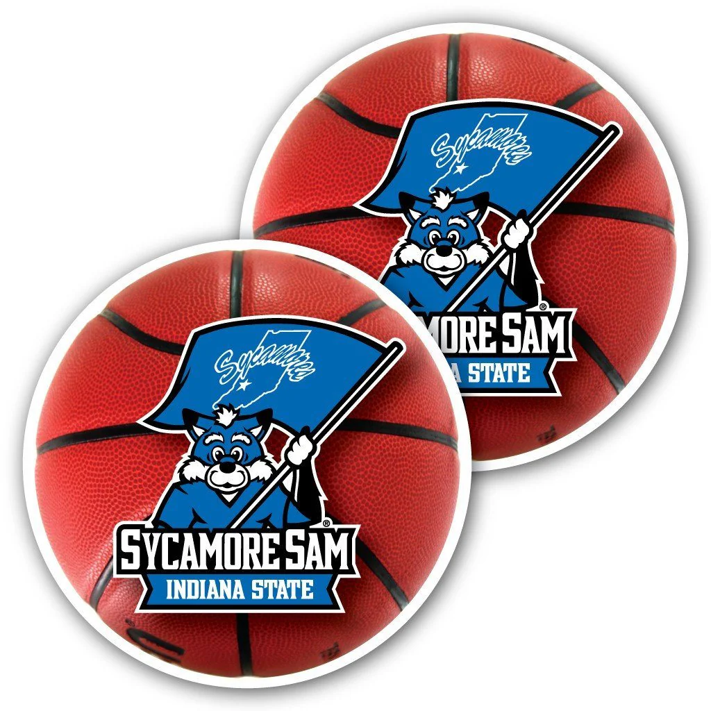 Indiana State University Basketball Window Decal Set of 2 - Image 2