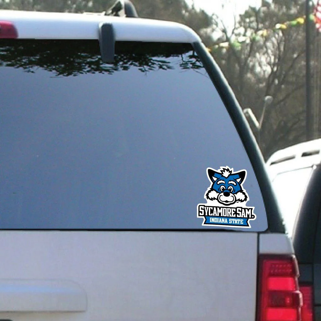 Indiana State University Sycamore Sam Window Decal Set of 2