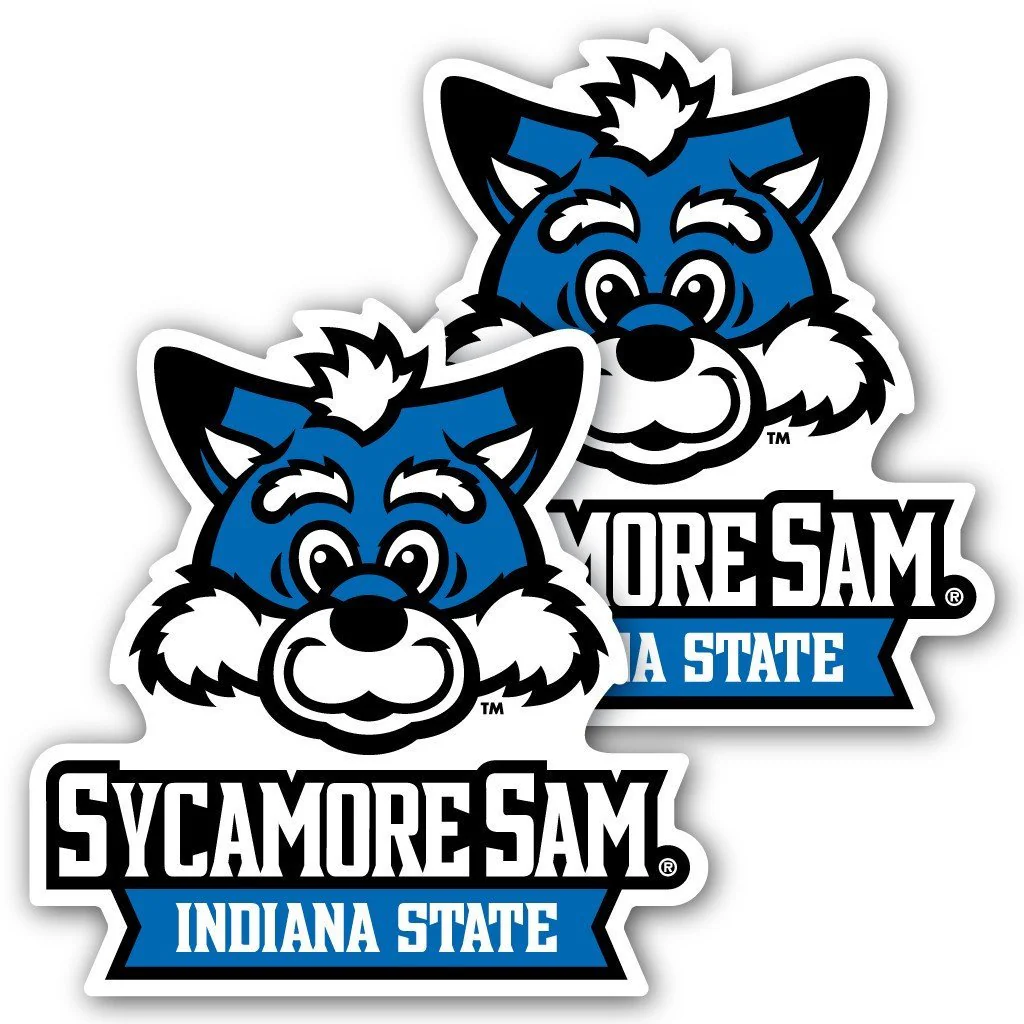 Indiana State University Sycamore Sam Window Decal Set of 2 - Image 2