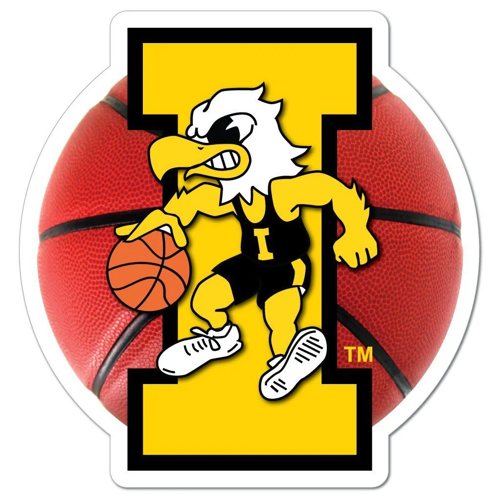 11.5" Iowa Hawkeye Herky Basketball Car Magnet - Image 2