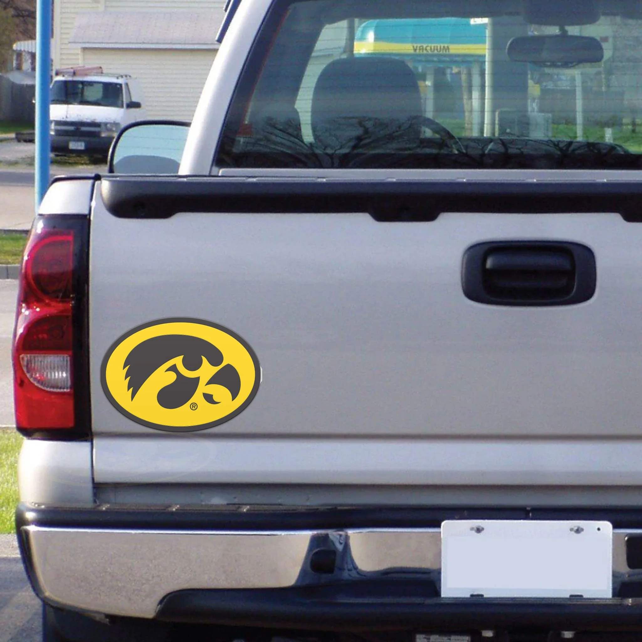 7.5" Iowa Hawkeye Tigerhawk Oval Car Magnet, Set of 2 - Image 2