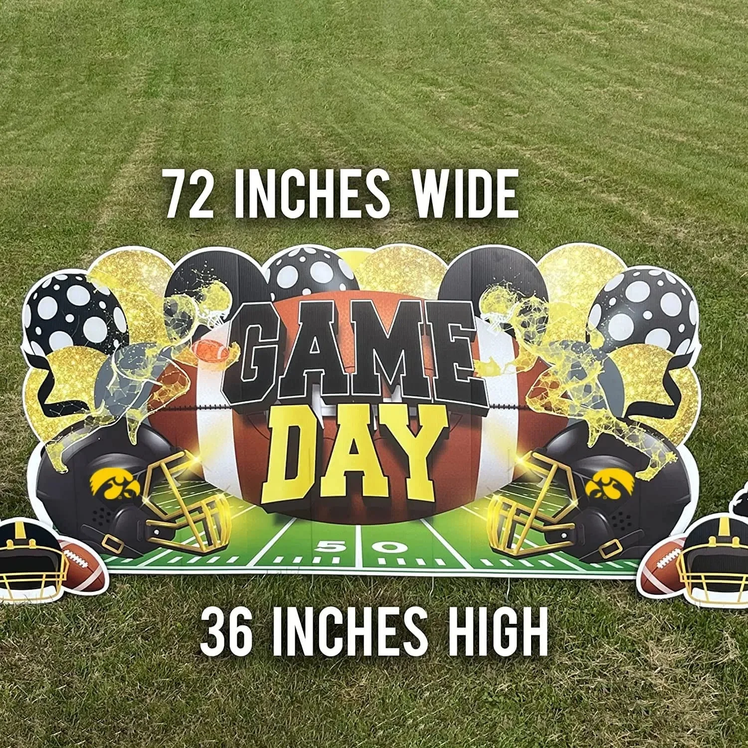 Iowa Hawkeyes Oversized Game Day Yard Card Display | 5 pc - Image 2