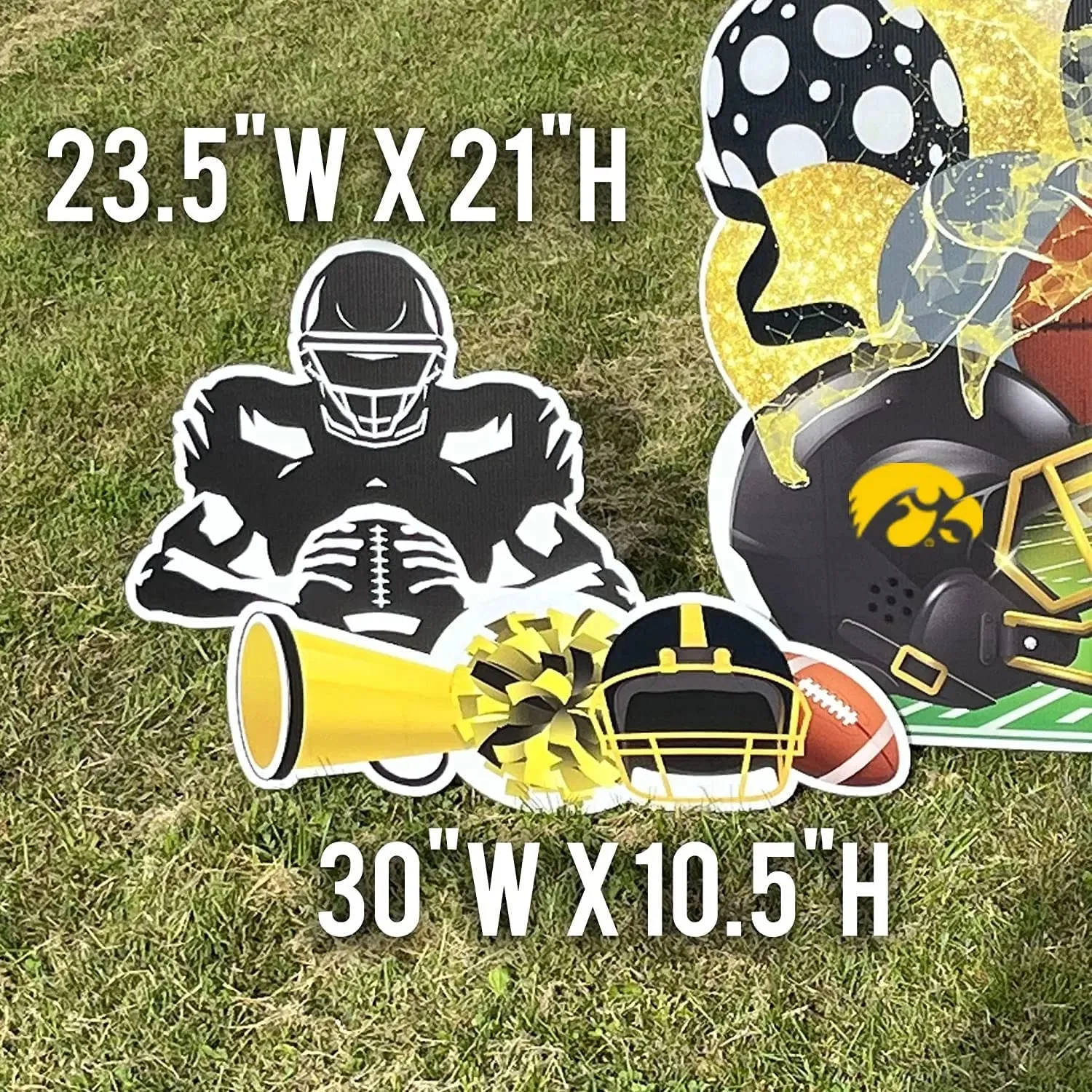Iowa Hawkeyes Oversized Game Day Yard Card Display | 5 pc - Image 3