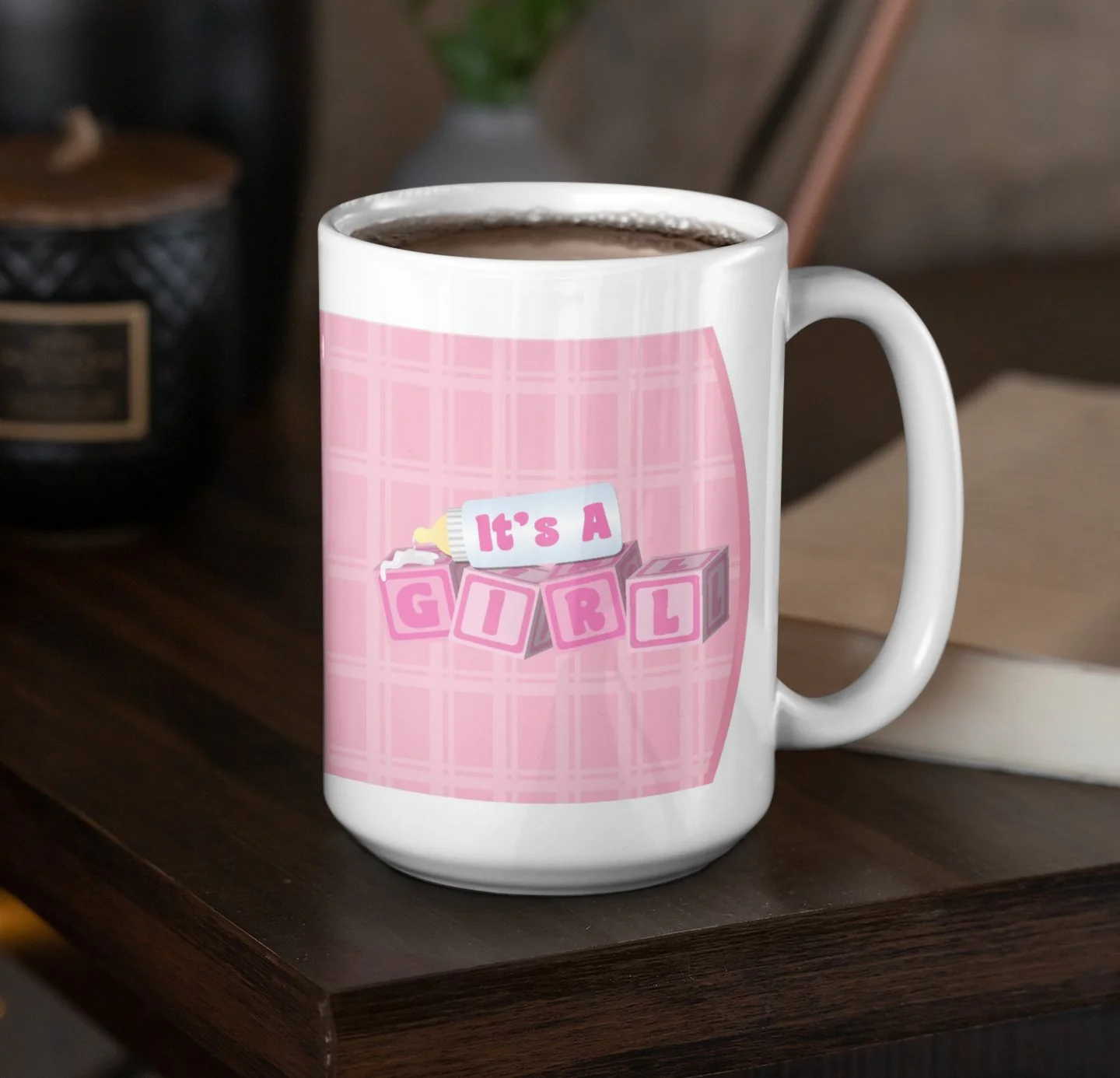 It's a Girl! Baby Blocks Coffee Mug - Image 2
