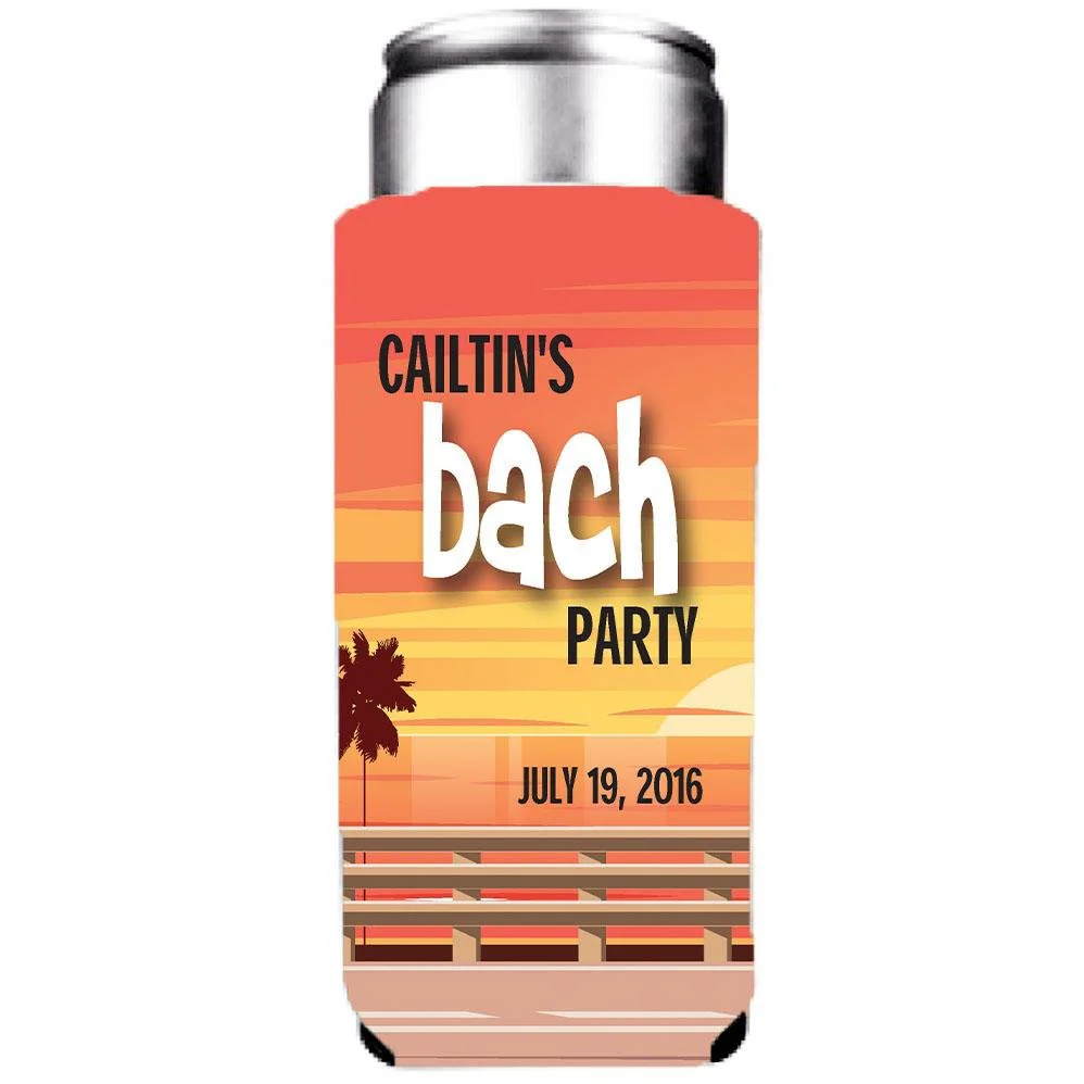Jersey Shore Themed Bachelorette Party Custom Can Cooler Set - Image 4