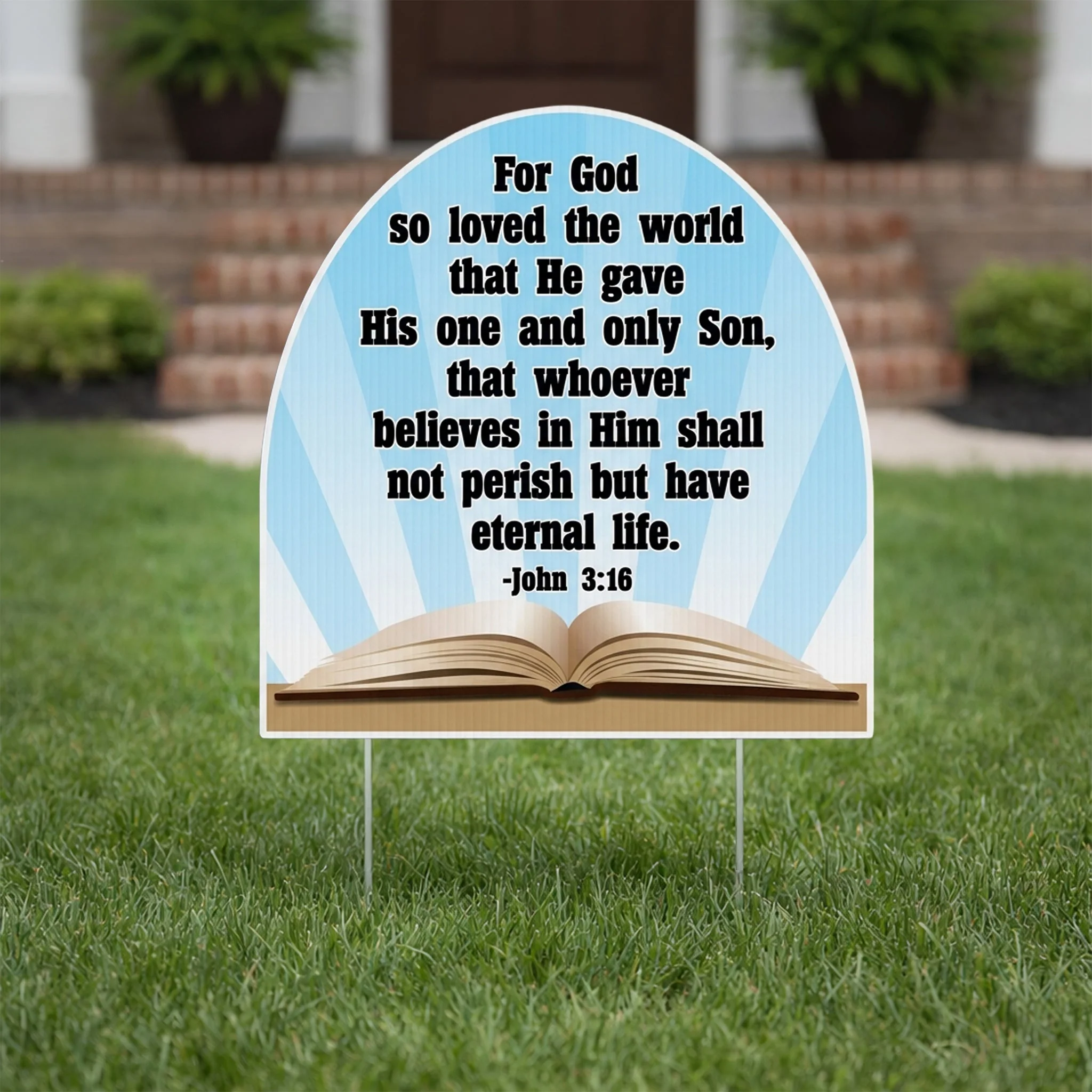 John 3:16 Religous Easter Yard Sign