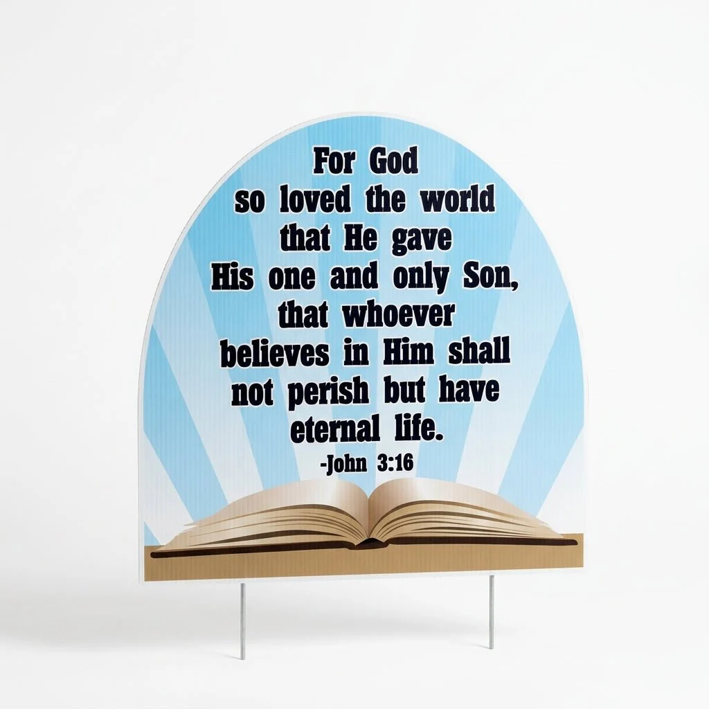 John 3:16 Religous Easter Yard Sign - Image 2