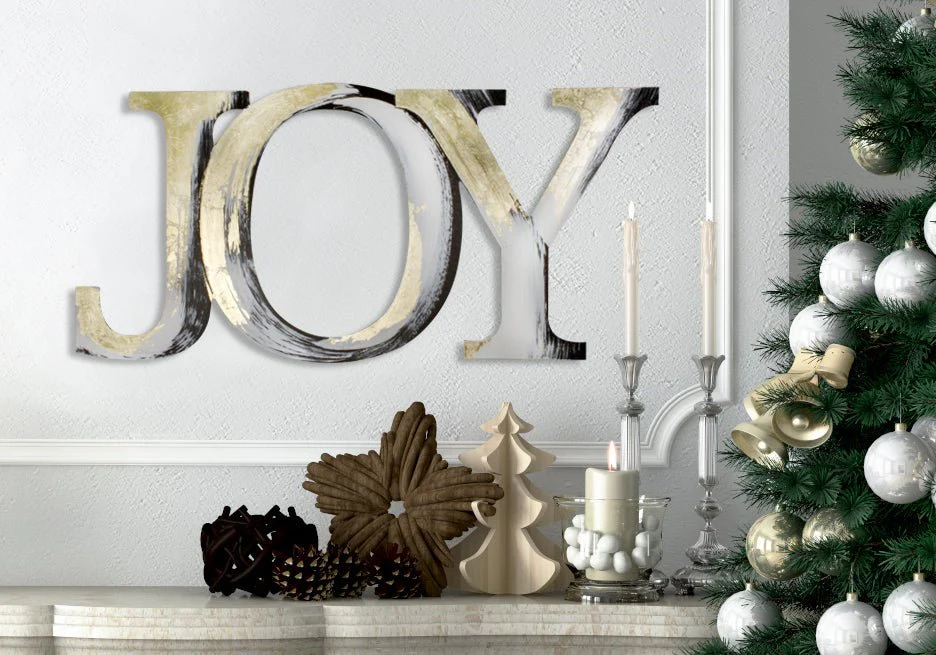 Hand Painted Joy Wall Decoration