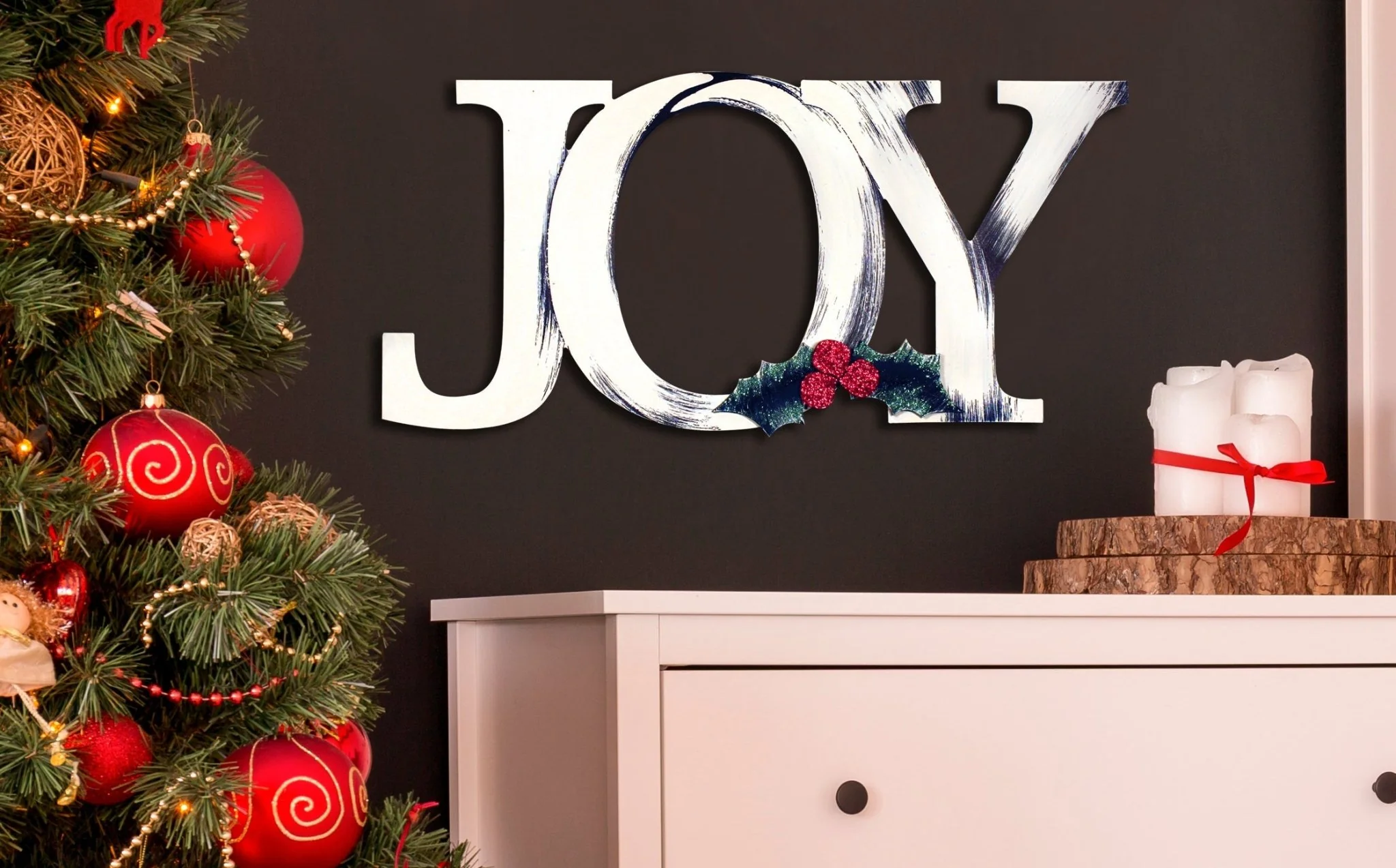 Hand Painted Joy Wall Decoration - Image 5