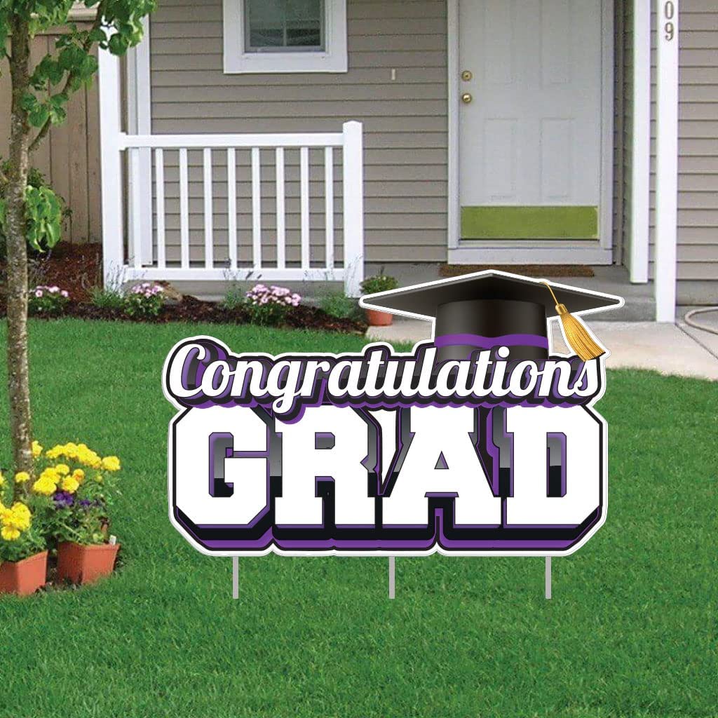 Jumbo 35"x21.7" Congratulations Grad Sign - Image 8