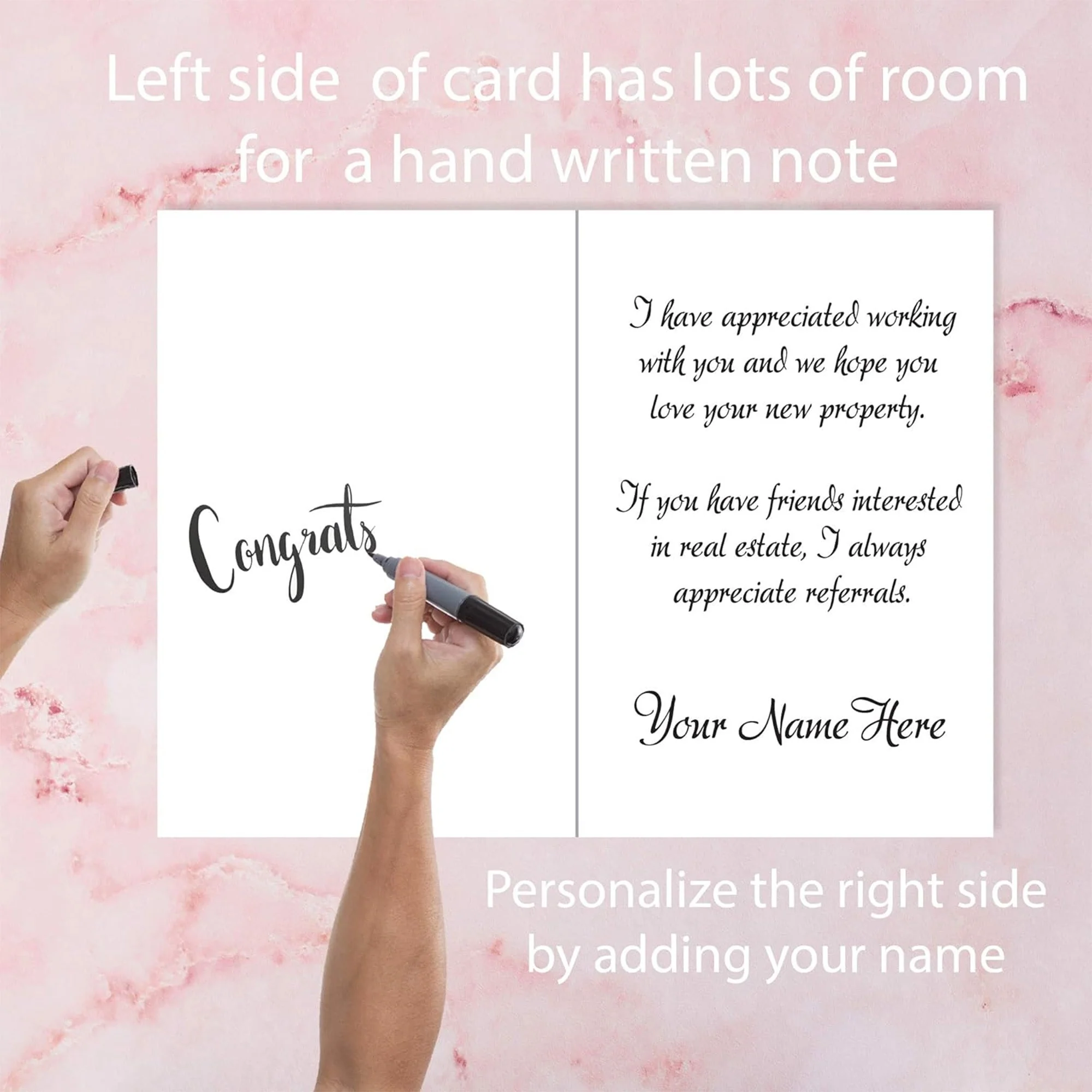 Jumbo Custom Realtor Thank You Card - Photo and Logo - Image 3