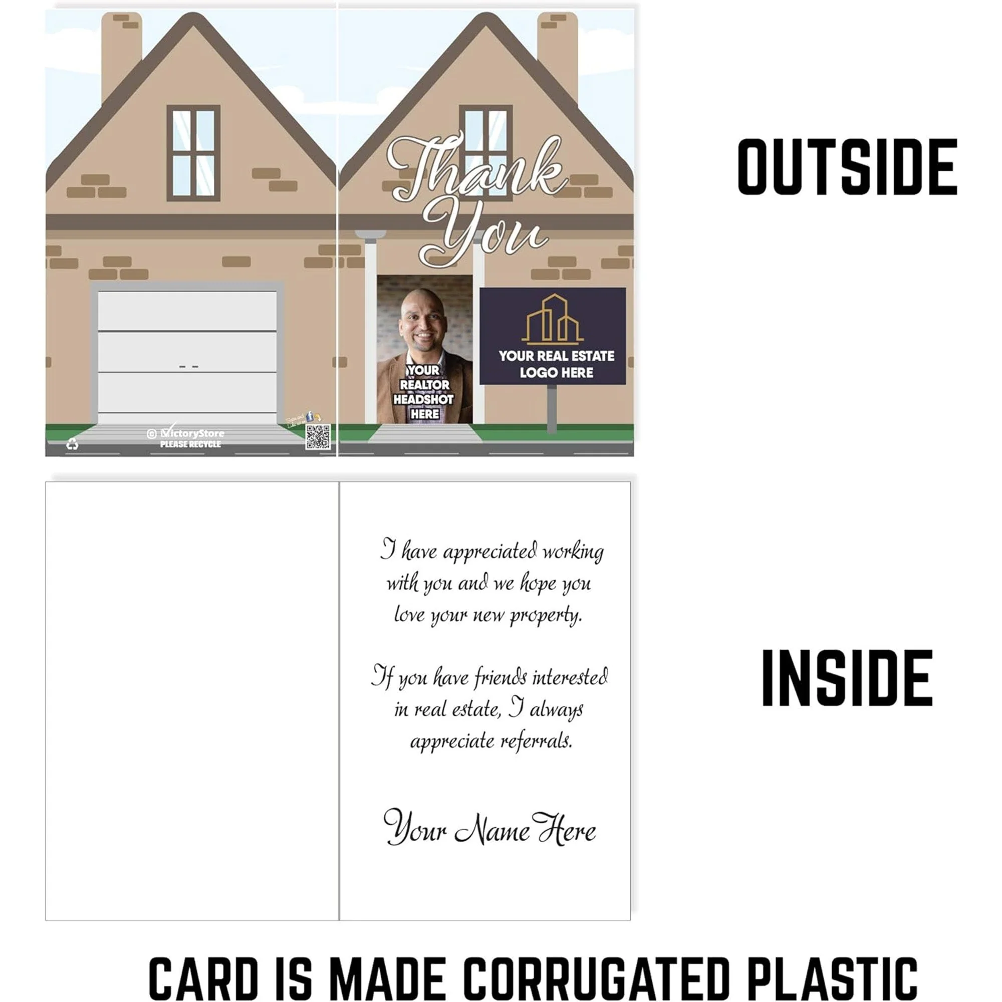 Jumbo Custom Realtor Thank You Card - Photo and Logo - Image 5