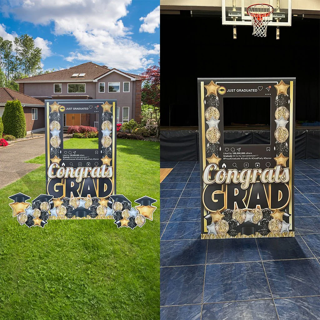 Jumbo Graduation Standup Yard Card, for Outdoors Or Indoors