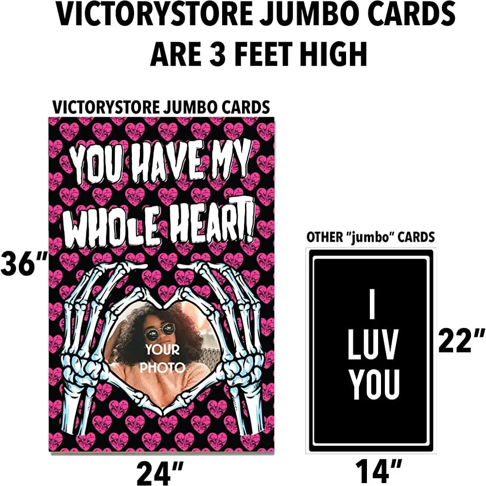Jumbo Personalized Valentine's Day Card | You Have My Whole Heart - Image 4