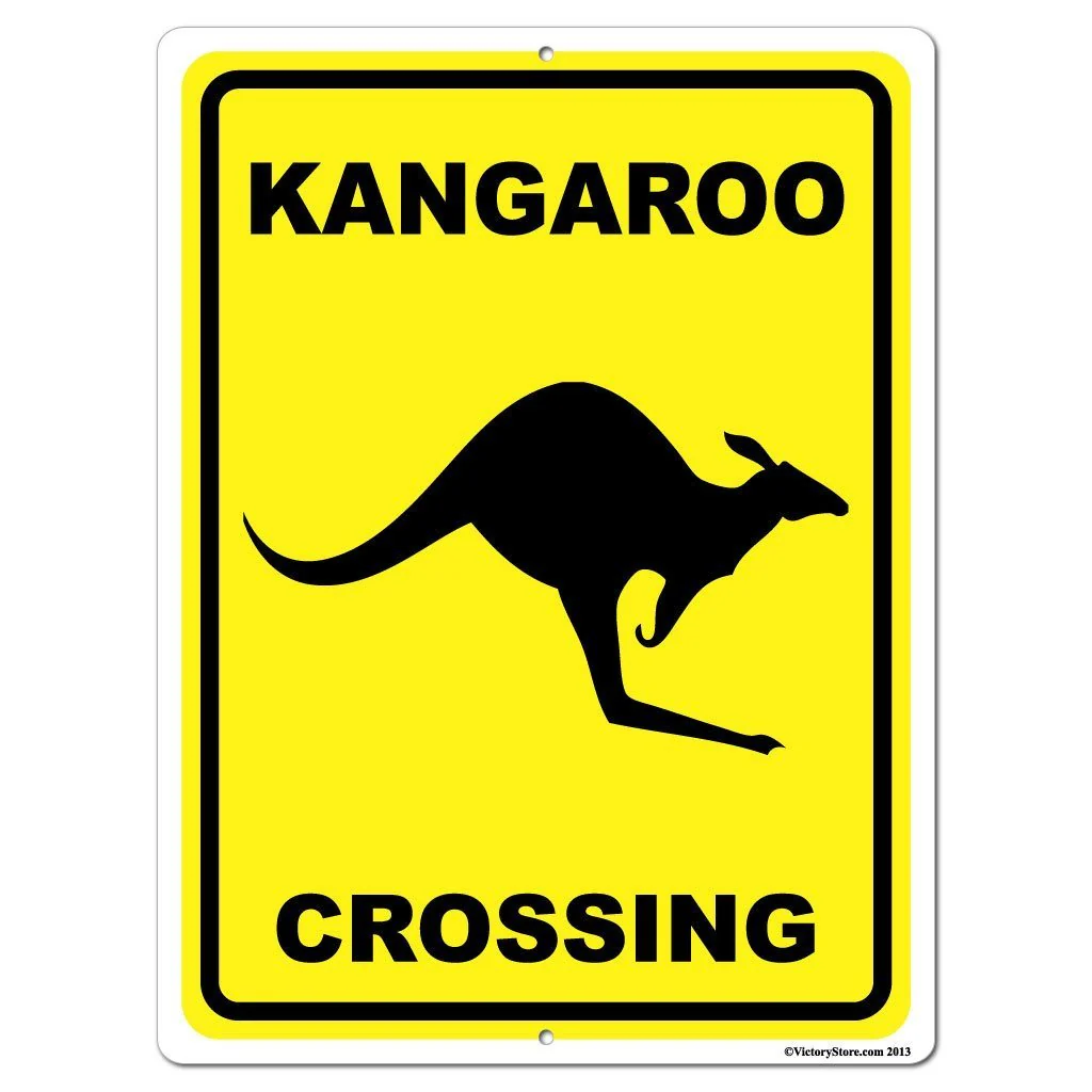 Kangaroo Crossing Sign or Sticker - Image 6