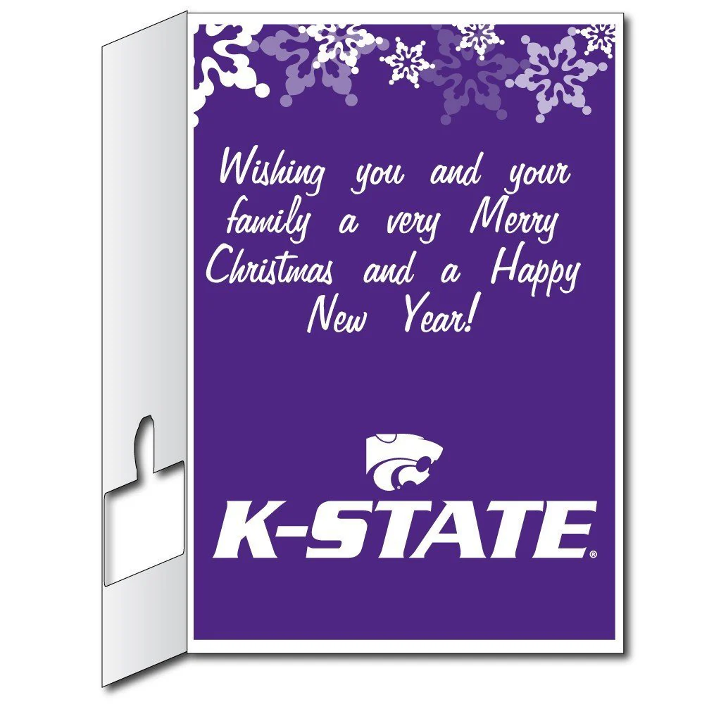 2'x3' Giant Kansas State Holiday Greeting Card & Yard Sign - Image 2