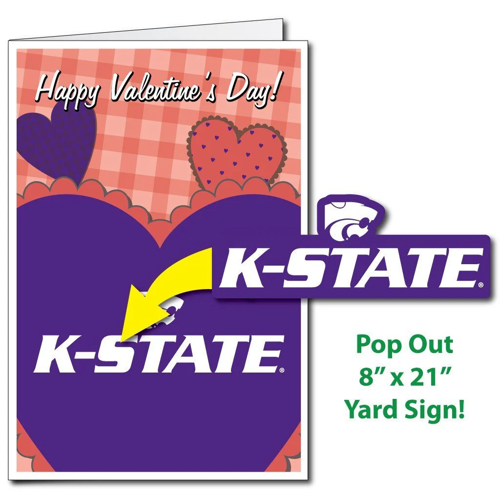 2'x3' Huge Kansas State Valentine's Day Card & Yard Sign - Image 4