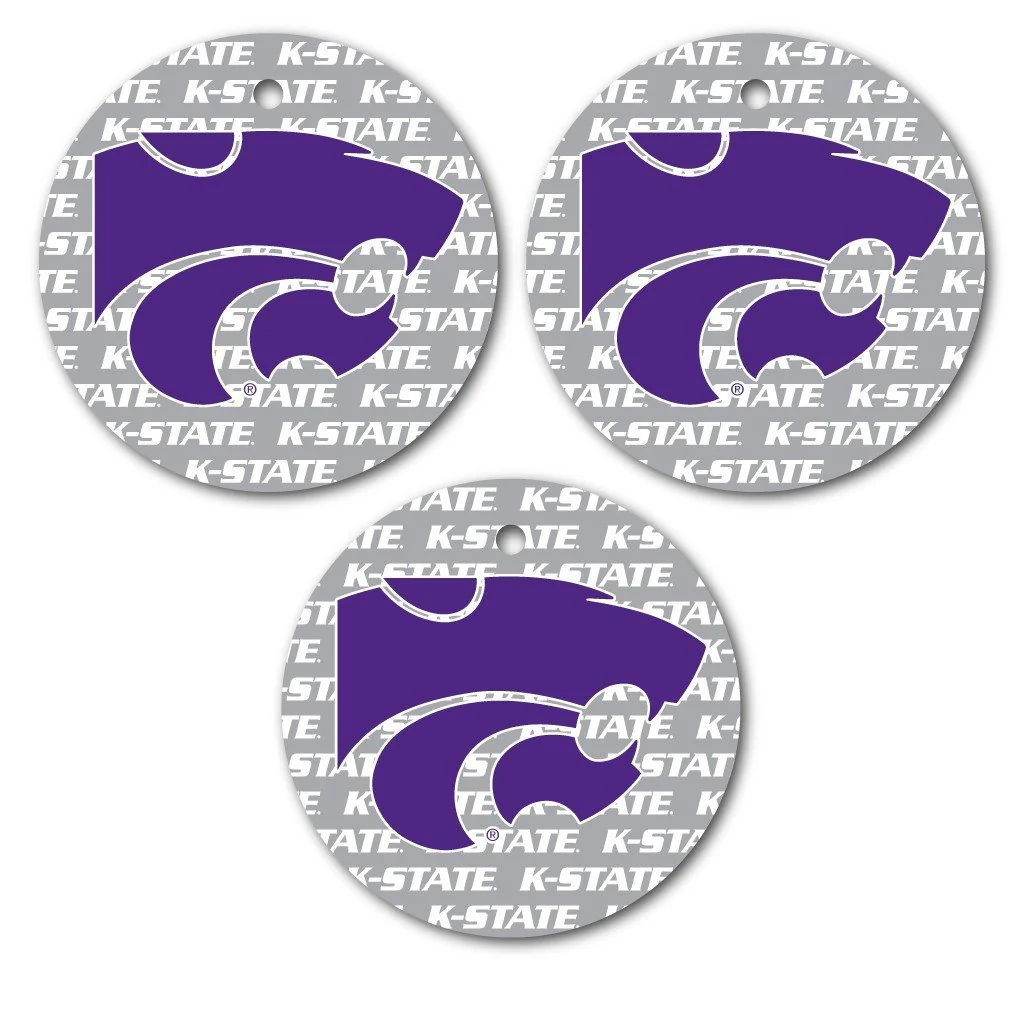 Kansas State University Circle Shapes Ornament Set of 3 - Image 2