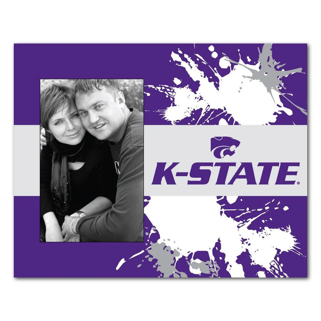 Kansas State University Paint Splatter Picture Frame