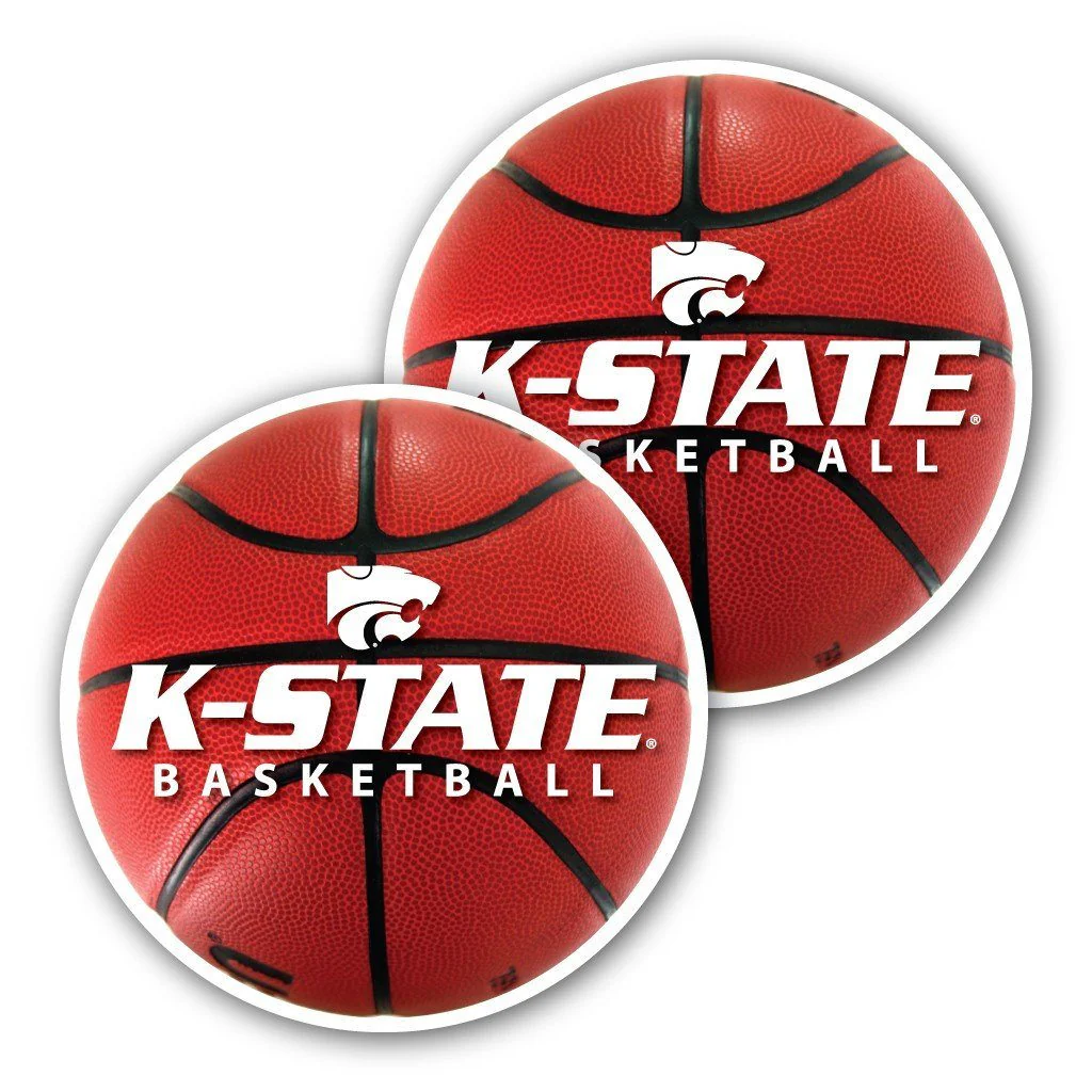 Kansas State University Basketball Window Decal Set of 2 - Image 2