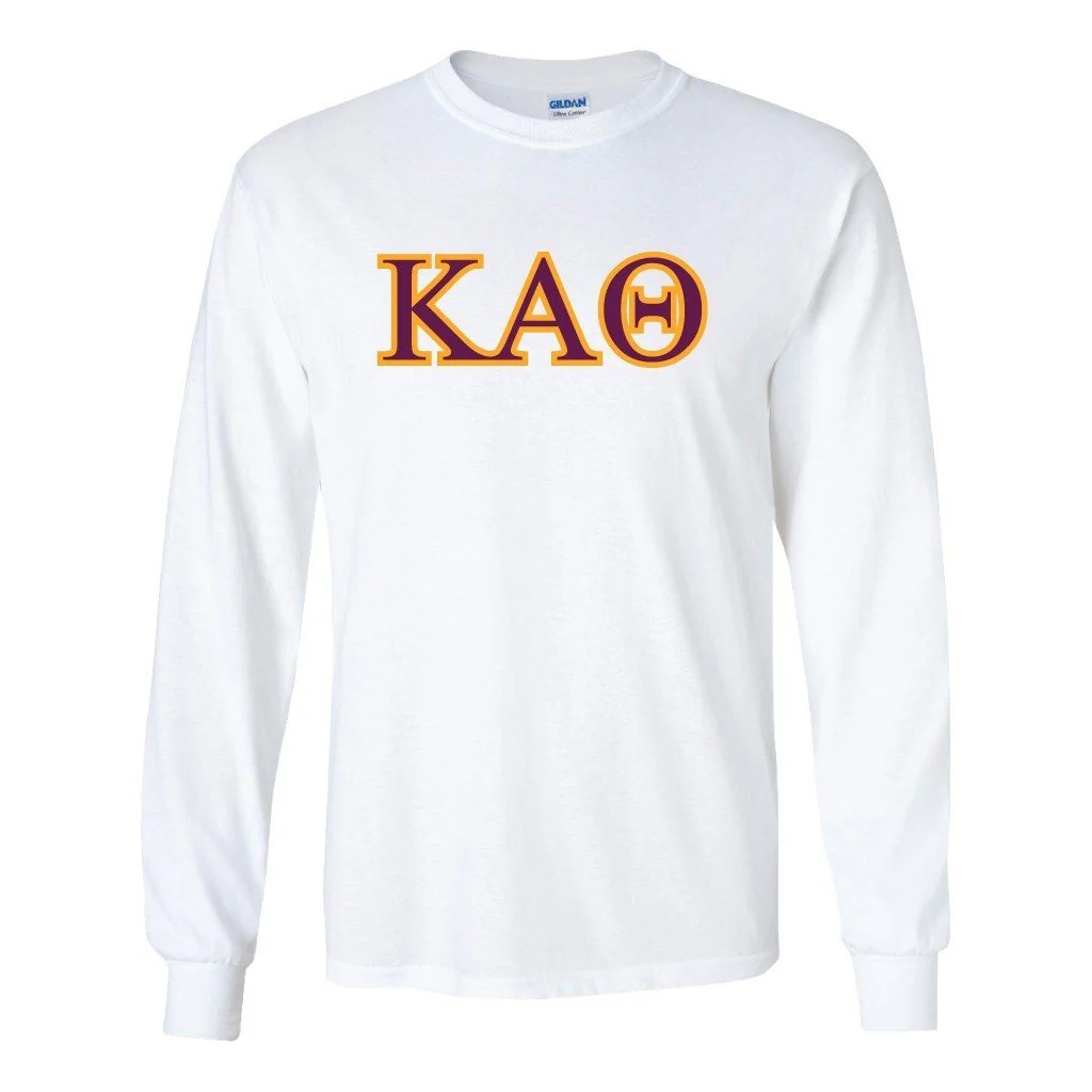 Kappa Alpha Theta Greek Letter Design Long Sleeve T-Shirt
