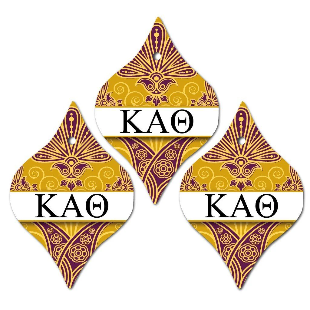 Kappa Alpha Theta Tapered Ornament Set of 3 - Image 2