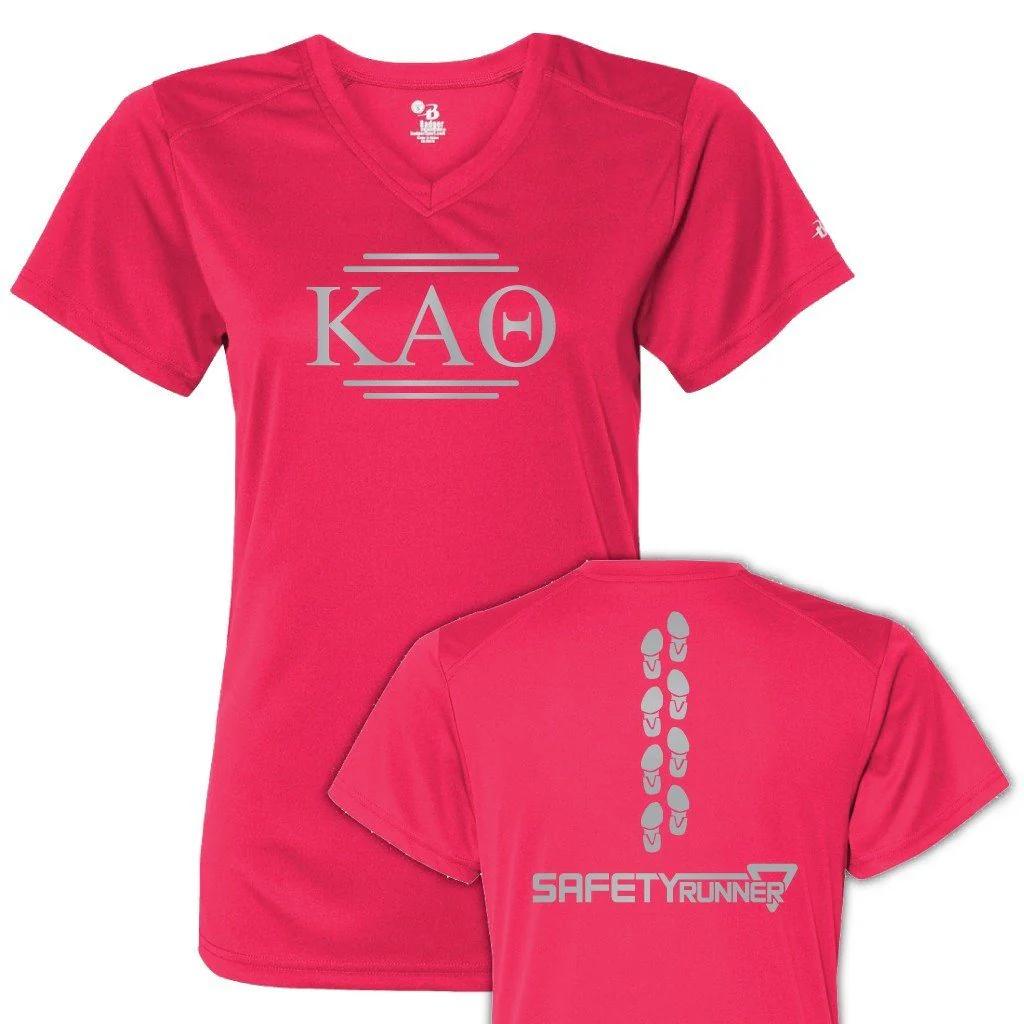 Kappa Alpha Theta Women's SafetyRunner Reflective V-neck Performance Shirt - Image 2