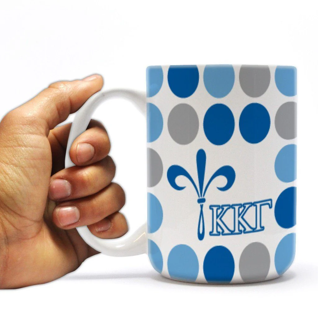 Kappa Kappa Gamma 15 oz Polka Dot Coffee Mug