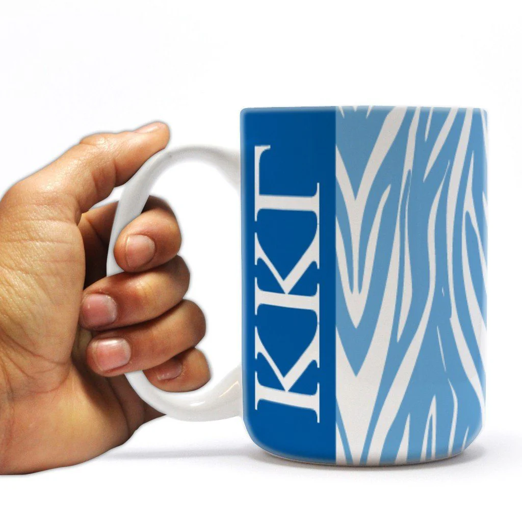 Kappa Kappa Gamma 15 oz Zebra Print Coffee Mug