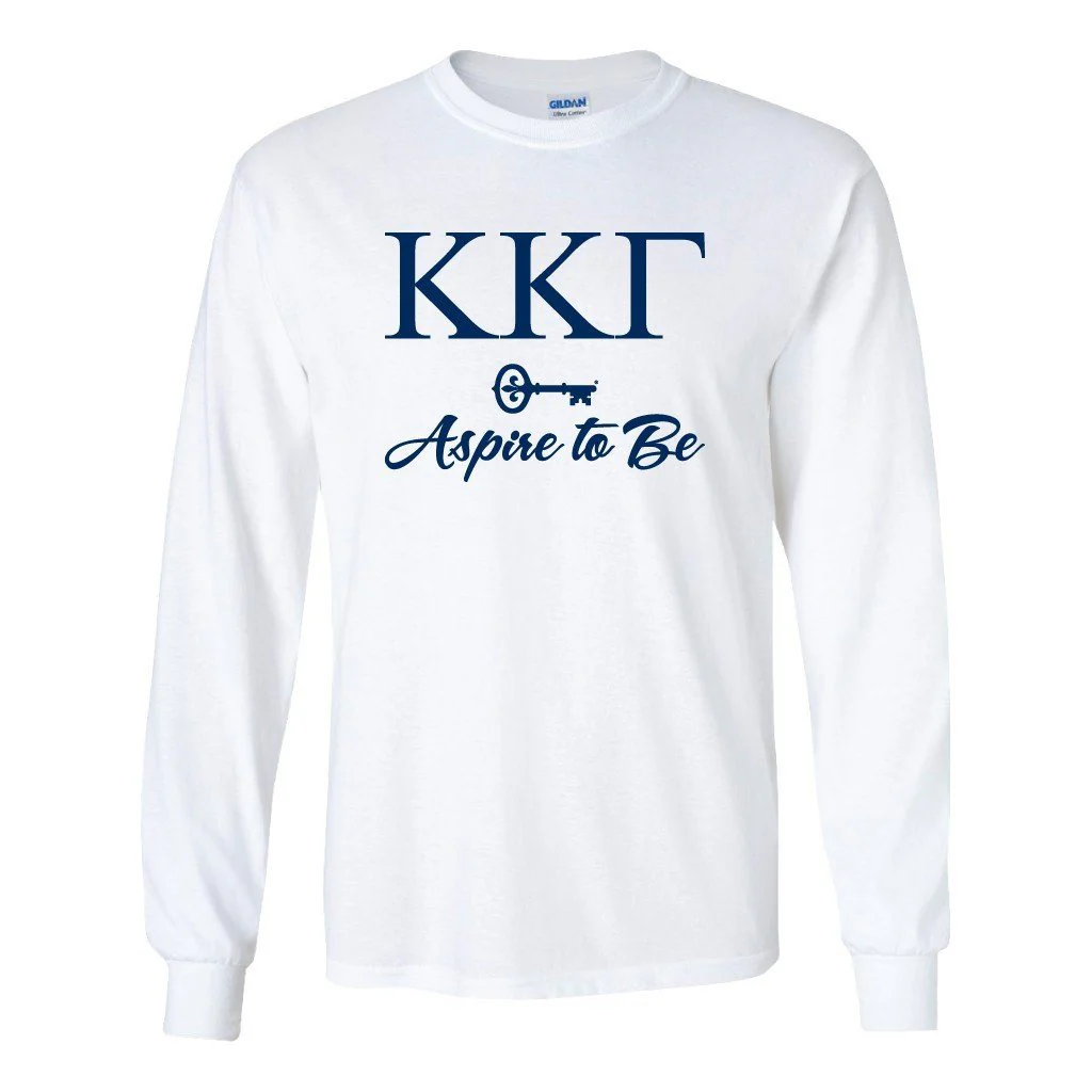 Kappa Kappa Gamma Aspire to Be Long Sleeve T-shirt