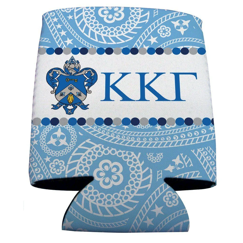 Kappa Kappa Gamma Paisley Can Cooler Set