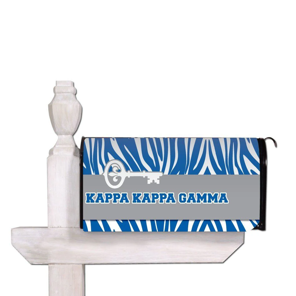 Kappa Kappa Gamma Zebra Print Magnetic Mailbox Cover
