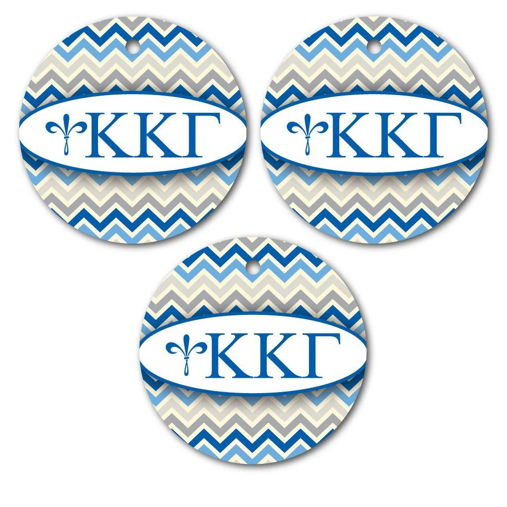 Kappa Kappa Gamma Circle Shapes Ornament Set of 3 - Image 2