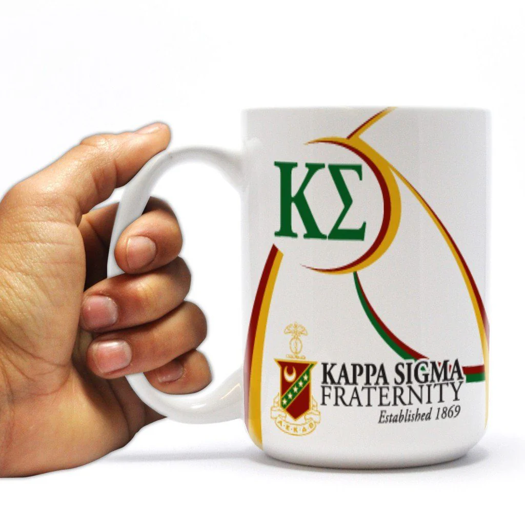 Kappa Sigma 15oz Greek Letters with Swoop Coffee Mug
