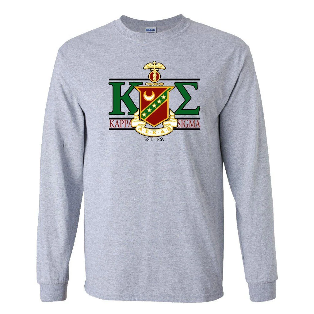 Kappa Sigma Large Crest Long Sleeve T-shirt Greek Letters - Image 2