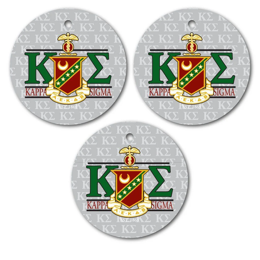 Kappa Sigma Circle Shapes Ornament Set of 3 - Image 2